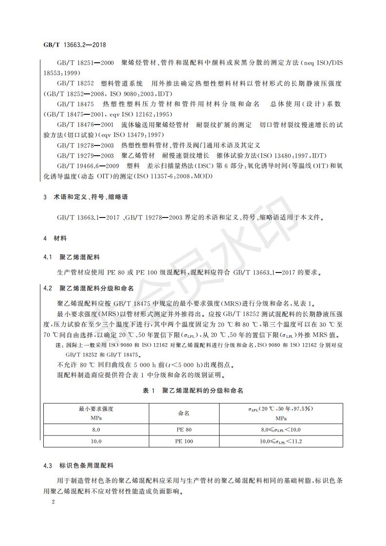 GBT13663.2-2018+給水用聚乙烯(PE)管道系統(tǒng)+第2部分：管材 - 副本_30_06